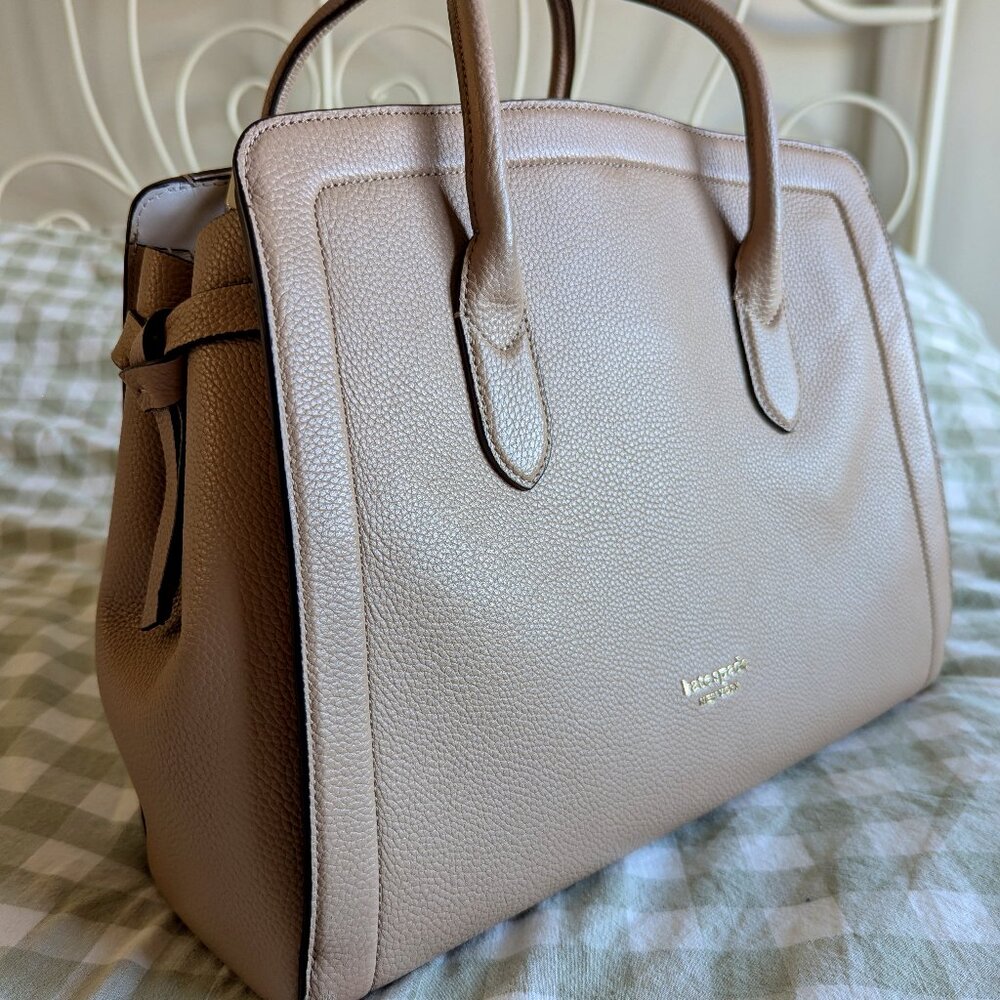 Tan Knott Large Top Handle Bag